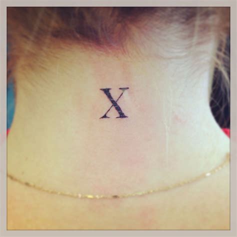 Roman Numeral X Tattoo