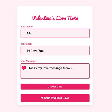 Send a Valentine's Love Note in HTML/CSS - WebConsultant247