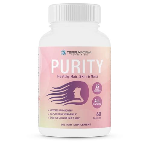 Purity - Hair Skin & Nail Vitamins – Supports Hair Growth for Women ...