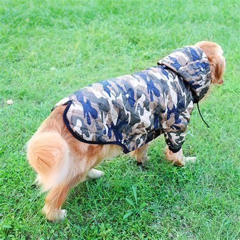 Winter Dog Coat with Hood Zippered Large Dogs Jackets