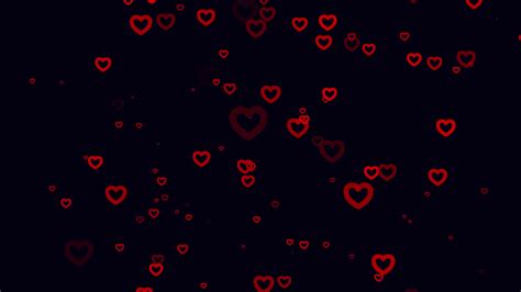 Red heart particle motion background. Faded wallpaper animation with ...