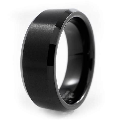 Black Tungsten Carbide Ring 8MM – Niv's Bling