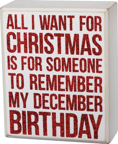 Remember My December Birthday Box Sign | Primitives By Kathy