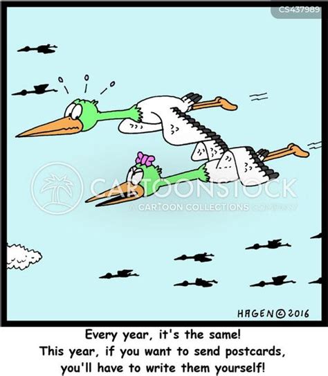 Yearly Migration Cartoons and Comics - funny pictures from CartoonStock