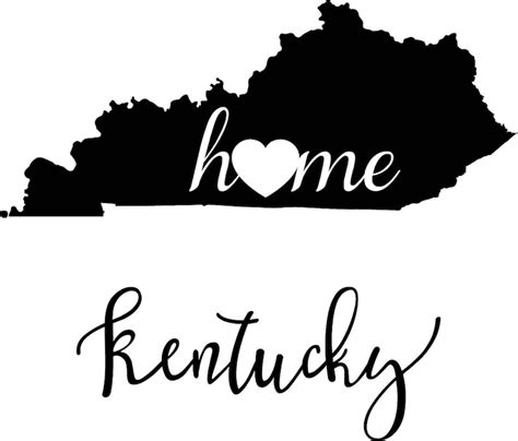 Kentucky State Map digital file: SVG PNG Jpg eps Vector | Etsy