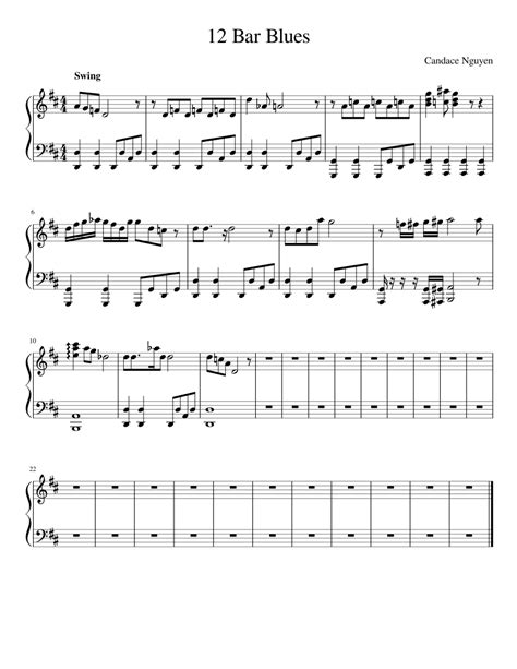 12 Bar Blues sheet music for Piano download free in PDF or MIDI