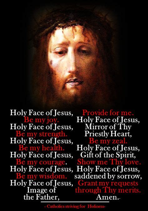 A BEAUTIFUL PRAYER TO THE HOLY FACE OF JESUS. | Catholic | Beautiful prayers, Faith prayer ...