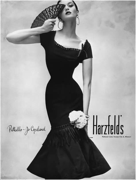 Barbara Mullen in cocktail dress by Pattullo-Jo Copeland at Harzfeld's, Vogue, February 1, 1953 ...