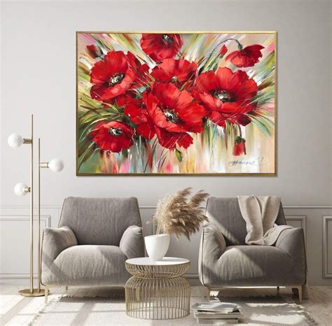 Ukrainian Poppy Oil Painting Original Art Work Ukraine Artist Ukrainian ...