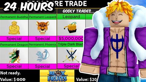 Trading EVERY Permanent Beast Fruit for 24 Hours in Blox Fruits - YouTube