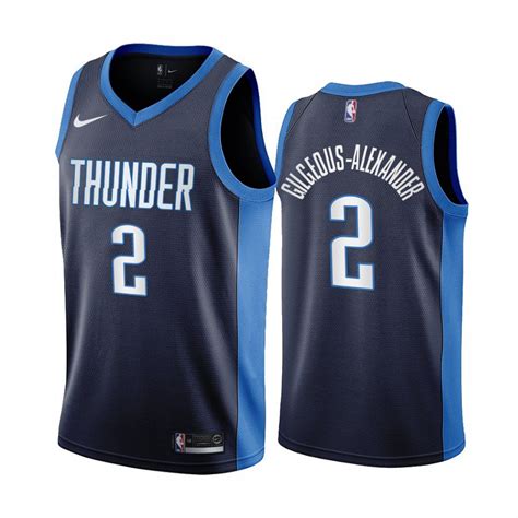 Men's & Youth okc Thunder #2 Shai Gilgeous-Alexander earned Jersey 2021 navy