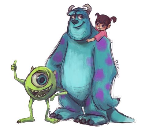 Mike, Sulley and Boo by Rosana127 on DeviantArt | Disney character drawings, Disney sketches ...