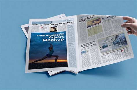Free Print Newspaper Mockup | Mockuptree