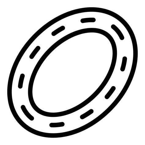 Oval racetrack icon outline vector. Start circuit 15096993 Vector Art at Vecteezy