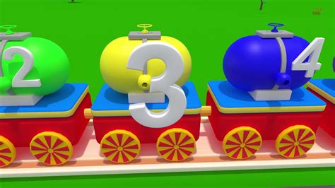 Numbers Song, Learn 123 with Colorful The Trains for kids | 3D Nursery Rhymes - YouTube