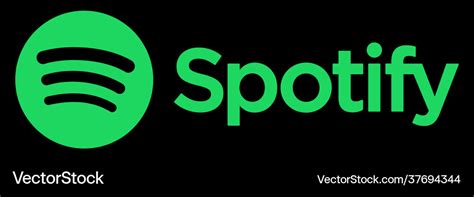 Spotify logo dark mode Royalty Free Vector Image