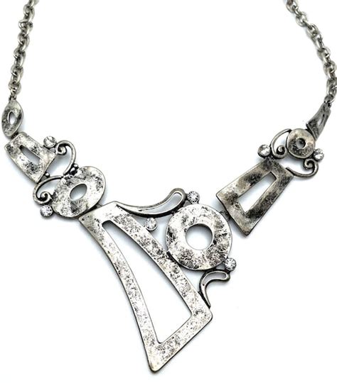 Vintage silver modernist collar - Gem