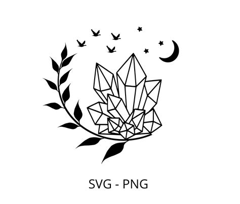 Crystal SVG clipart cricut shirt svg printable Png vector | Etsy | Crystal drawing, Crystal ...