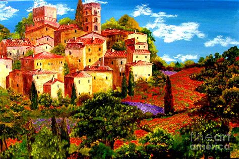 Tuscany Hills Painting by Inna Montano - Fine Art America