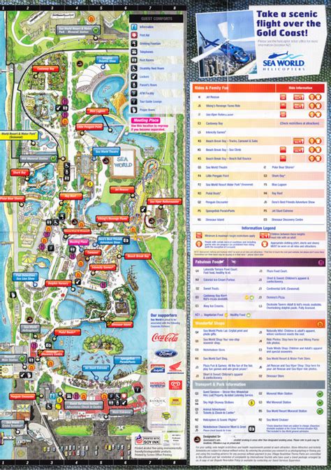 Sea World (Australia) - 2012 Park Map