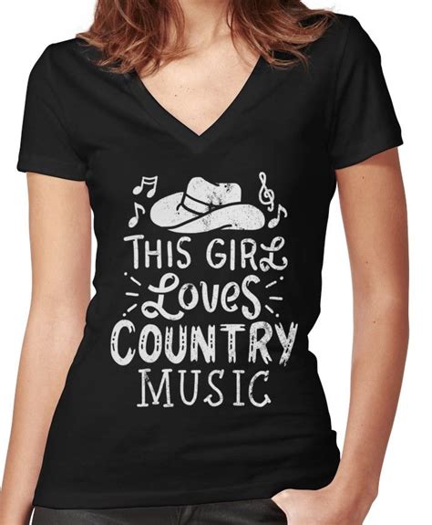 "Country Music" Fitted V-Neck T-Shirt for Sale by 4tomic | Country style outfits, Clothes, Shirts