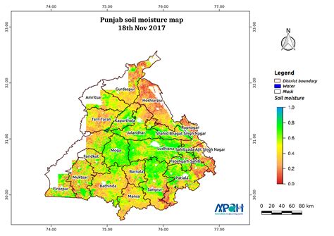 Soil Moisture Map for the state of Punjab – Aapah Innovations Pvt Ltd