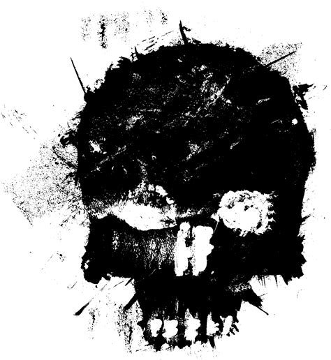 4 Grunge Skull (PNG Transparent) | OnlyGFX.com