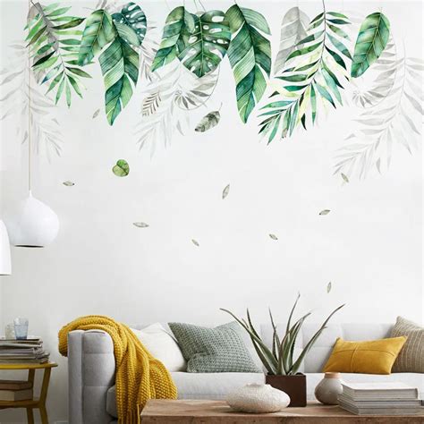 Leaf Wall Art, Mural Wall Art, Diy Wall Art, Abstract Wall Art, Wall ...