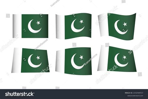 Pakistan Flag Pakistani Waving Flags Vector Stock Vector (Royalty Free) 2152544717 | Shutterstock