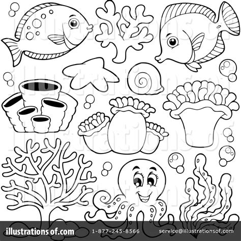 Black And White Sea Life Clipart Images