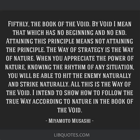 Fifthly, the book of the Void. By Void I mean that which...