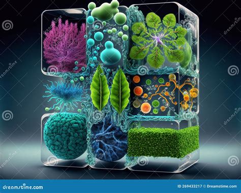 Microbiology Science Research, Concept Art Stock Illustration ...