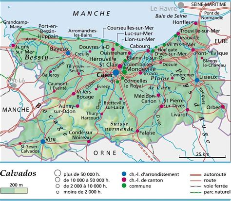 Carte département Calvados ≡ Voyage - Carte - Plan