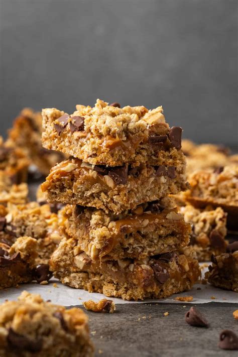 Salty Caramel Oat Bars