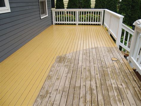 Deck Staining - Painting Service - CertaPro Painters of North Seattle - During Solid Stain Deck ...