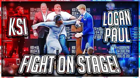 KSI PUNCHED LOGAN PAUL AT PRESS CONFERENCE (Highlights) - YouTube