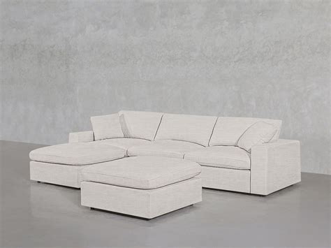 4-Seat Modular Chaise Sectional Sofa With Ottoman | 7th Avenue