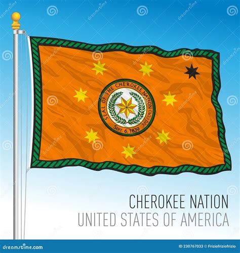 3D Flag Of Cherokee Nation. Royalty-Free Stock Photography ...