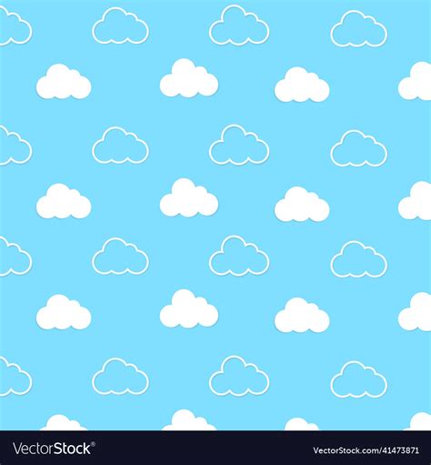 Cloud background on blue Royalty Free Vector Image