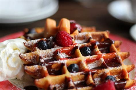 Breakfast Waffles Royalty-Free Stock Photo