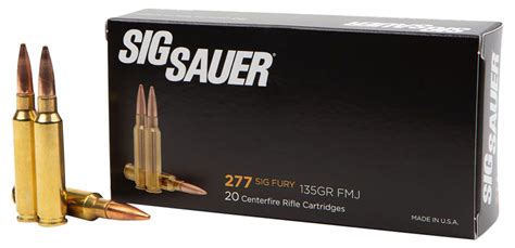 SIG SAUER 277 Fury 135gr Elite Ball Full Metal Jacket Ammunition | 20 Rounds | KYGUNCO