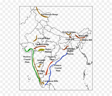 India Map Karakoram Range, HD Png Download - vhv