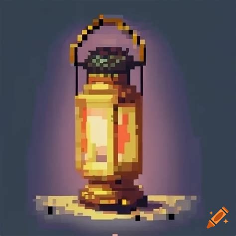 Detailed pixel art of a handheld lantern on Craiyon