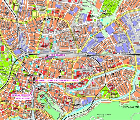 Ljubljana Tourist Map - Ljubljana Slovenia • mappery