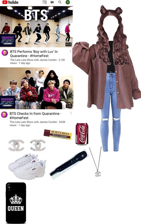 BTS 8th MEMBER: #HomeFest & ‘Boy with luv’ performance Outfit | ShopLook | Korean outfits kpop ...