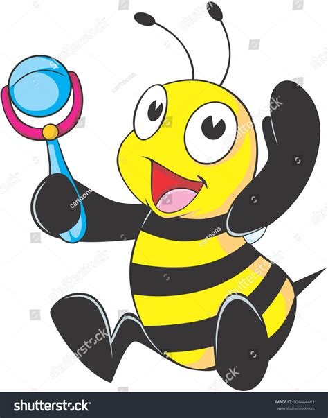 Happy Baby Bee Cartoon Stock Vector 104444483 : Shutterstock