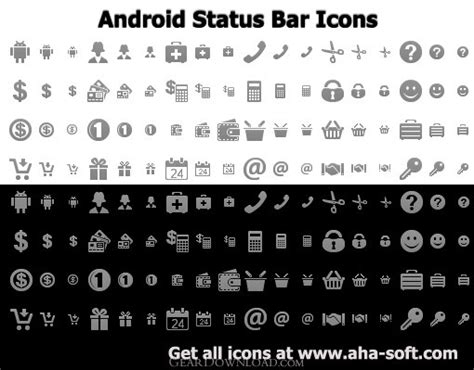 Android Status Bar Icons 2015.1 Free Download