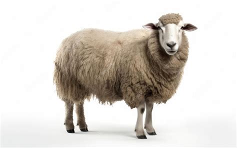 Premium Photo | A white sheep isolated on a white background livestock ...