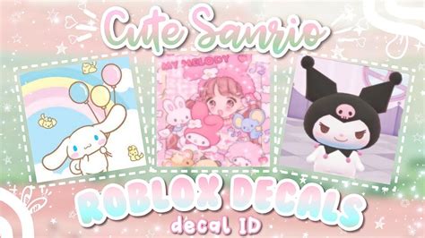 Cute Sanrio 🌸 Roblox Decals/decal ID 🌱 (for Royale High Journal) | Bloxburg decal codes ...