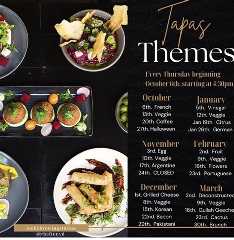 Tapas Menu